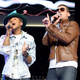 Pharrell Williams and Robin Thicke perform June 6, 2014, at Bud Walton Arena at the University of Arkansas in Fayetteville.
Jamie McCarthy/Getty Images for Walmart